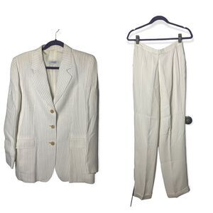 Missoni Donna SZ 10 white pinstriped suit set